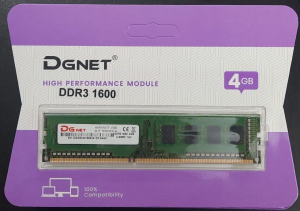 DGNet Desktop RAM DDR3 4 GB (DDR3 1600)