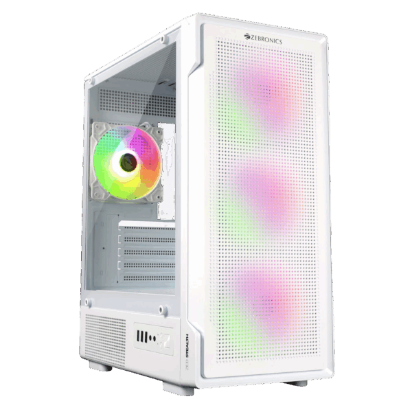 Zebronics Zeb-Stealth Premium Gaming Cabinet (White)