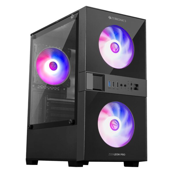ZEBRONICS Leon PRO Premium Gaming Cabinet black