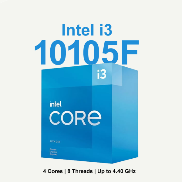 Intel i3-10105F Processor 3.7GHz 10th Gen (Graphic Require)