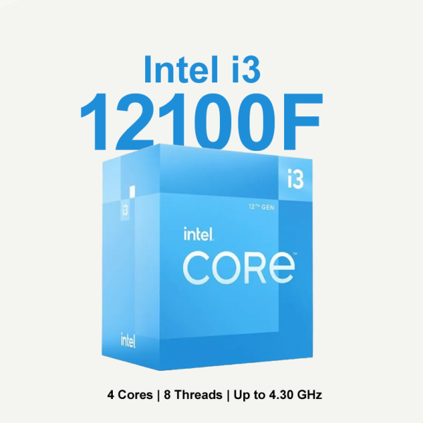 Intel i3 12100F Processor 3.30GHz 12th Gen (Graphic Reqiure)