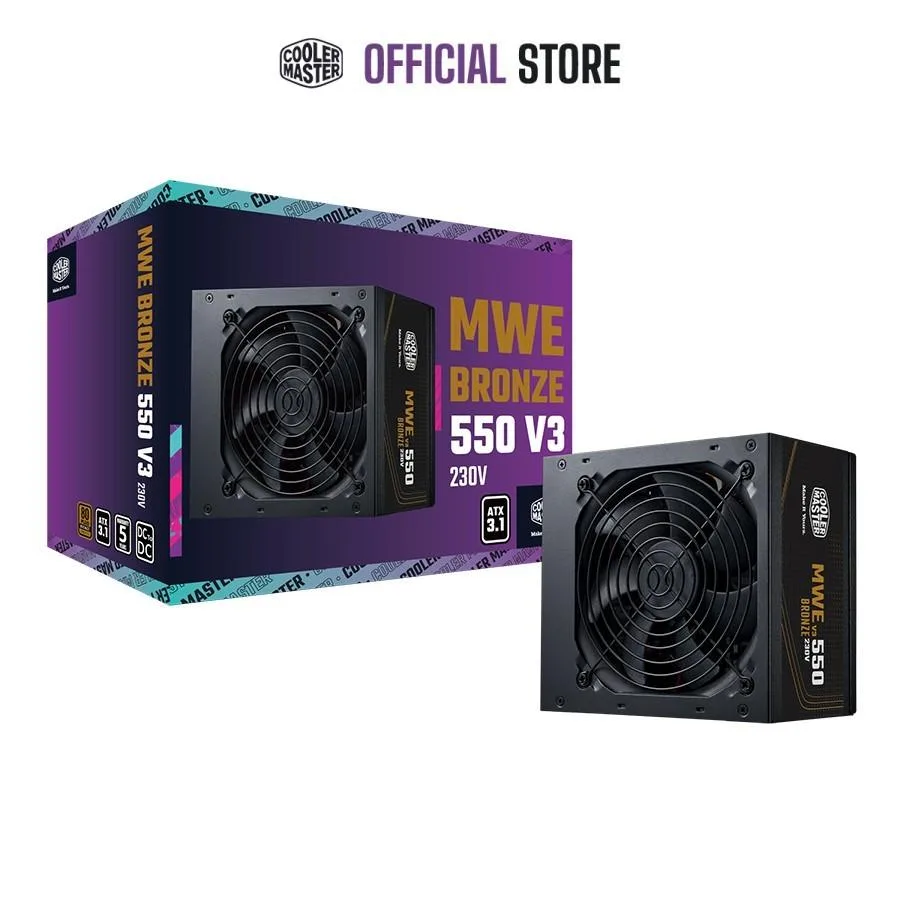MWE-550W-V3 Cooler Master 550w Smps MWE 550 V3 ATX 3.1 80 Plus Bronze - Image 1