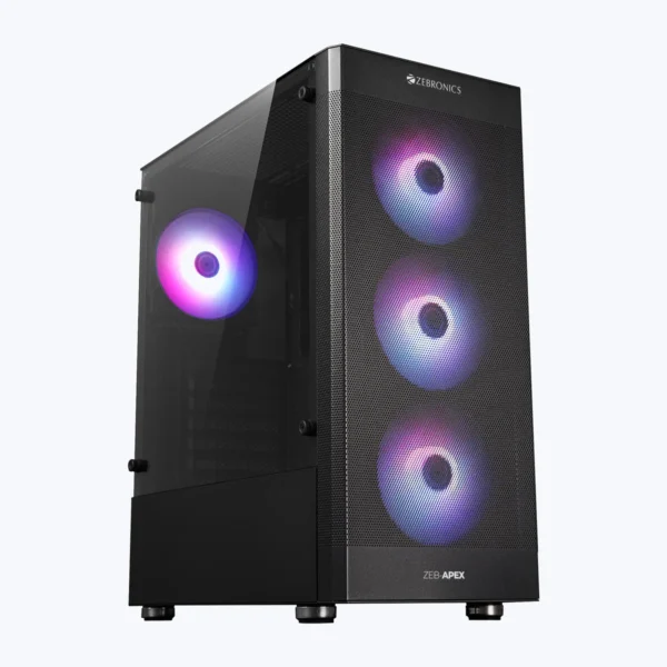 ZEBRONICS APEX Premium Gaming Cabinet black