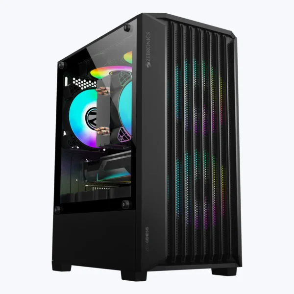Zebronics Genesis Mid tower Gaming Cabinet β Black