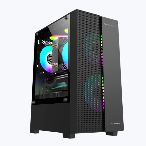 ZEBRONICS Zeb Twoface New Premium Gaming Mini Cabinet-Black