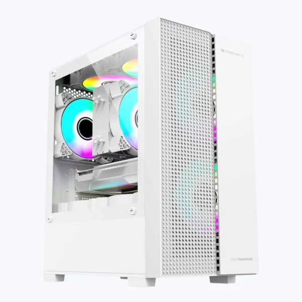 ZEBRONICS Zeb Twoface New Premium Gaming Mini Cabinet-White