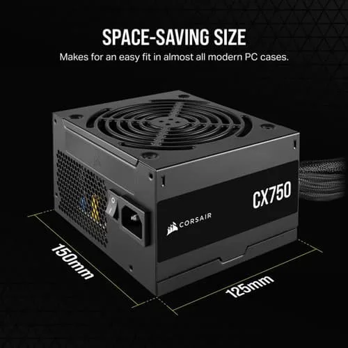 Corsair CX Series CX750 750w 80 PLUS Bronze Desktop Power Supply - Image 4