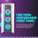 Cooler Master MasterBox 520 Mesh ARGB White E-ATX Mid Tower Case White - Image 2
