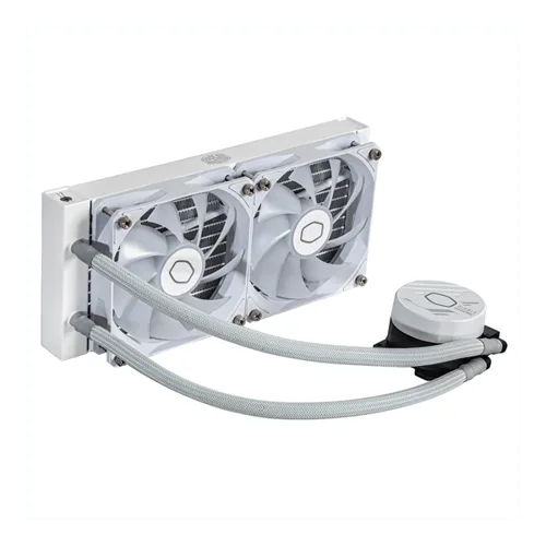 Cooler Master 240mm MasterLiquid 240L Core ARGB CPU Liquid Cooler (White) - Image 2