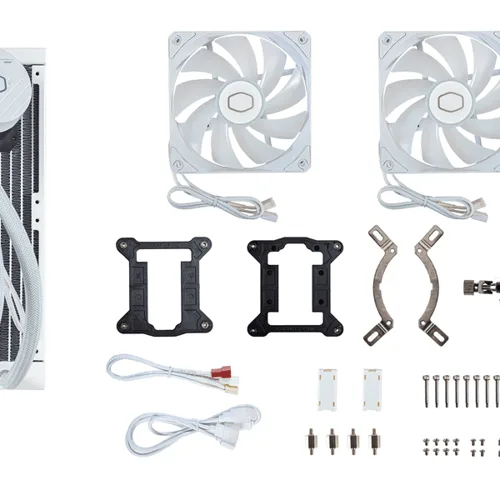 Cooler Master 240mm MasterLiquid 240L Core ARGB CPU Liquid Cooler (White) - Image 3