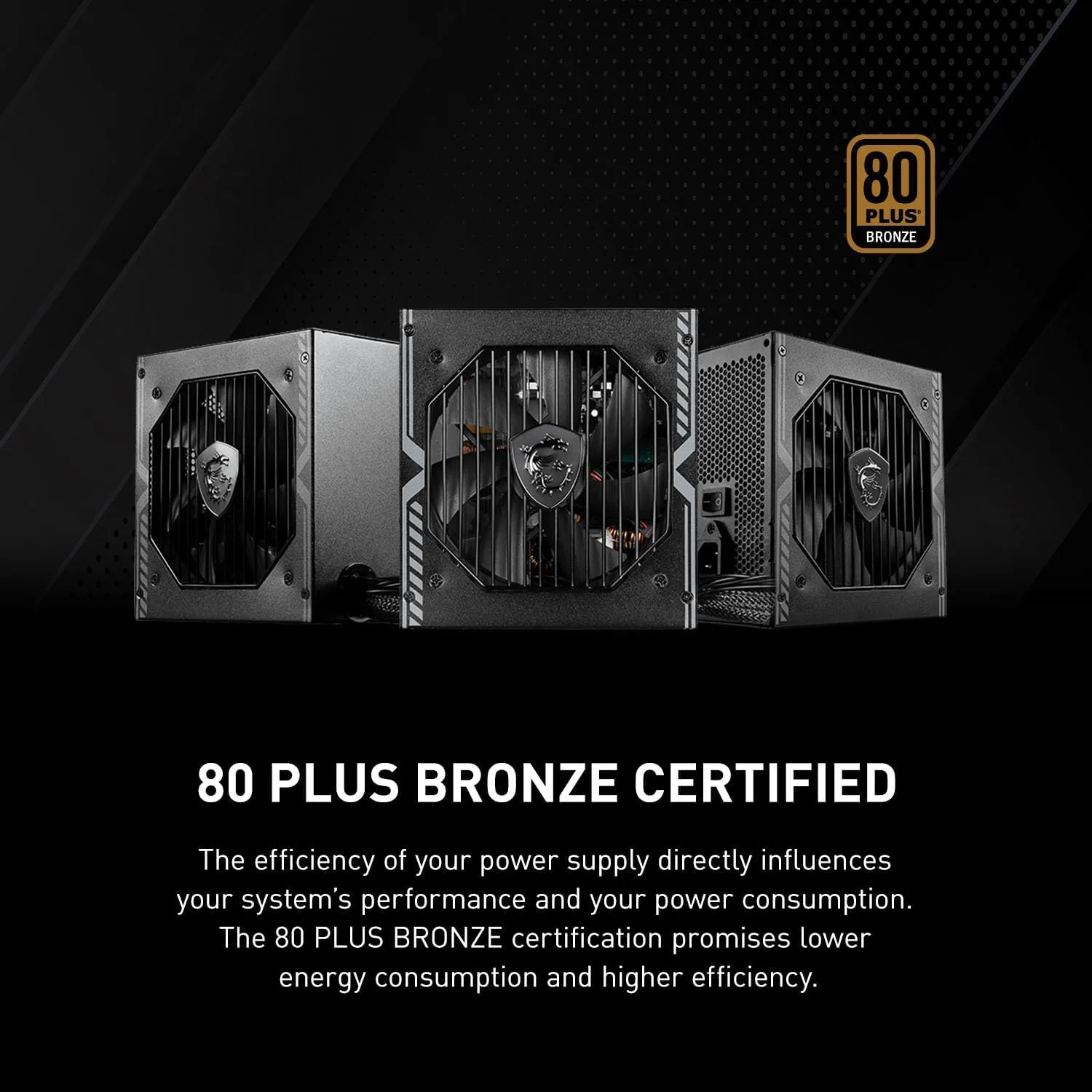 MSI MAG 550w SMPS A550BN 80 Plus Bronze - Image 2