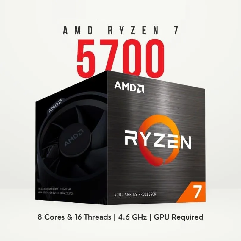 Ryzen-7-5700 AMD Ryzen 7 5700 4.6 GHz AM4 Socket 8 Cores 16 Threads - Image 1
