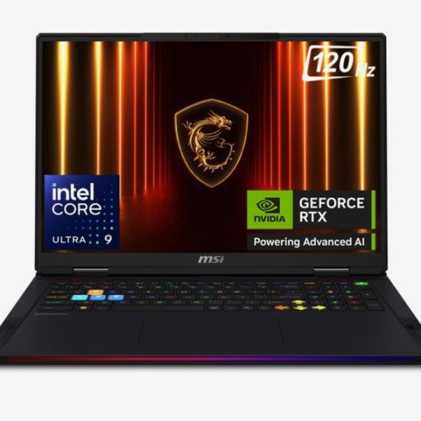 MSI Raider 18 HX AI,Intel Series 2 Core Ultra 9 285HX,46CM UHD+ MiniLED 120Hz Gaming Laptop(64GB/4TB NVMe SSD/Windows 11 Home/GeForce RTX 5080,GDDR7 16GB/Core Black/3.6Kg), A2XWIG-255IN