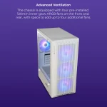 Zebronics Icer Premium Gaming Chassis white - Image 2