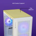 Zebronics Icer Premium Gaming Chassis white - Image 3