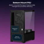 Zebronics Argon 2 gaming cabinet Black - Image 2