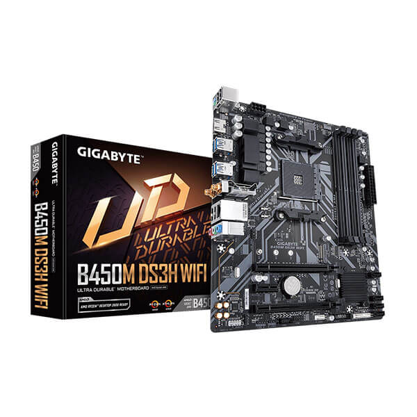 b450m-ds3h-wifi-image-main01 Gigabyte B450M DS3H WiFi Motherboard - Image 1