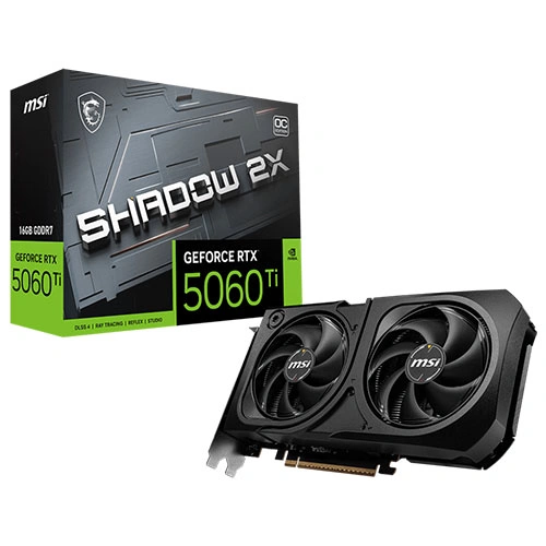 g506t-16s2cp-image-main MSI RTX 5060 Ti Shadow 2X OC Plus 16GB GDDR7 Graphics Card - Image 1