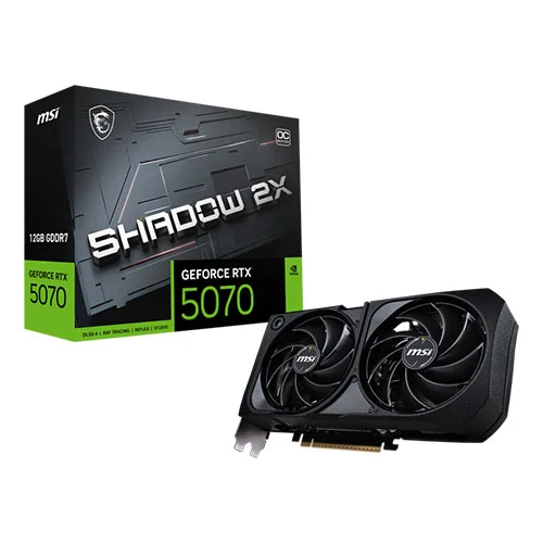 g5070-12s2c-image-main0 MSI RTX 5070 Shadow 2X OC 12GB GDDR7 Graphics Card - Image 1