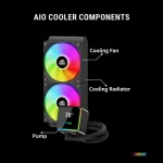 Ant Esports ICEStorm-240 ARGB CPU Liquid Cooler with Temperature Display - Image 2