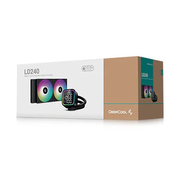 r-ld240-bkmsn-g-1-image-05 Deepcool LD240 ARGB CPU Liquid Cooler with LED Display - Image 1