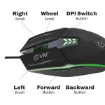 EVM M06063 Wired RGB Gaming Optical Mouse - Image 5