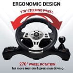Ant Esports GW190 Racing Wheel and Pedal Set (Black) - Image 5