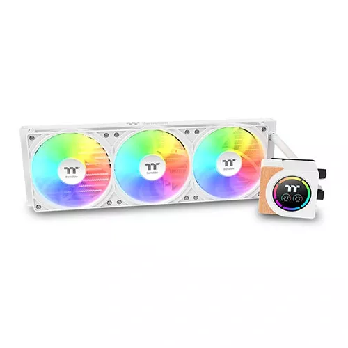 Thermaltake LB360-S ARGB 360mm White CPU Liquid Cooler With LCD Display - Image 1