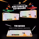 COSMIC BYTE Arcturus 98% Tri-Mode Mechanical RGB Wireless Gaming Keyboard ( White / Amber ) - Image 2