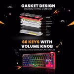 COSMIC BYTE Arcturus 65% Tri-Mode Mechanical RGB Wireless Gaming Keyboard ( Black / Red ) - Image 3