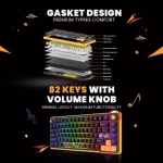COSMIC BYTE Arcturus 75% Tri-Mode Mechanical RGB Wireless Gaming Keyboard ( Black / Amber ) - Image 3
