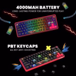 COSMIC BYTE Arcturus 65% Tri-Mode Mechanical RGB Wireless Gaming Keyboard ( Black / Red ) - Image 5