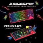 COSMIC BYTE Arcturus 75% Tri-Mode Mechanical RGB Wireless Gaming Keyboard ( Black / Red ) - Image 6