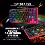 COSMIC BYTE Arcturus 75% Tri-Mode Mechanical RGB Wireless Gaming Keyboard ( Black / Red ) - Image 5