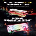 COSMIC BYTE Arcturus 65% Tri-Mode Mechanical RGB Wireless Gaming Keyboard ( White / Red ) - Image 7