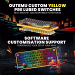 COSMIC BYTE Arcturus 75% Tri-Mode Mechanical RGB Wireless Gaming Keyboard ( Black / Amber ) - Image 7