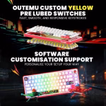 COSMIC BYTE Arcturus 75% Tri-Mode Mechanical RGB Wireless Gaming Keyboard ( White / Red ) - Image 7