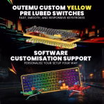 COSMIC BYTE Arcturus 98% Tri-Mode Mechanical RGB Wireless Gaming Keyboard ( Black / Amber ) - Image 7