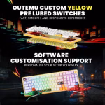 COSMIC BYTE Arcturus 98% Tri-Mode Mechanical RGB Wireless Gaming Keyboard ( White / Amber ) - Image 7