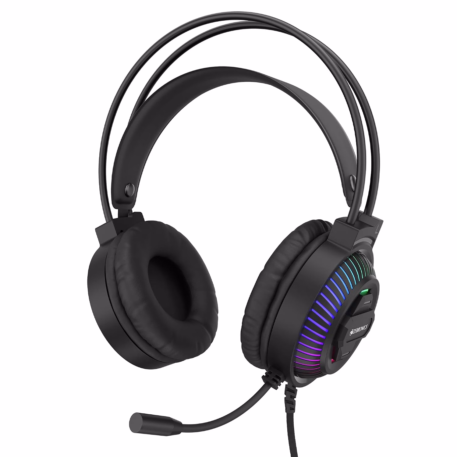 61GKR4Y8fzL._SL1500_ ZEBRONICS Jupiter Premium 3.5mm Gaming Headphone ( Black ) - Image 1