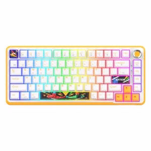 WhiteBg1-6-300x300 COSMIC BYTE Arcturus 75% Tri-Mode Mechanical RGB Wireless Gaming Keyboard ( White / Amber ) - Image 1
