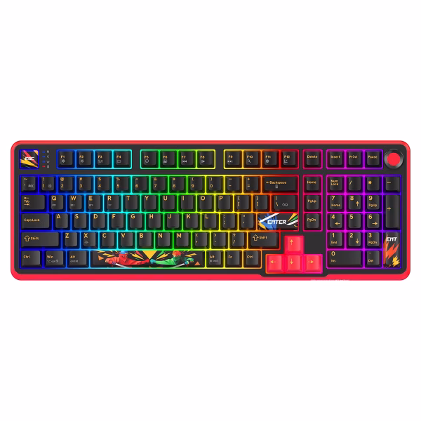 COSMIC BYTE Arcturus 98% Tri-Mode Mechanical RGB Wireless Gaming Keyboard ( Black / Red )