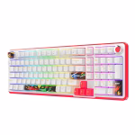 COSMIC BYTE Arcturus 98% Tri-Mode Mechanical RGB Wireless Gaming Keyboard ( White / Red ) - Image 2