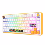 COSMIC BYTE Arcturus 75% Tri-Mode Mechanical RGB Wireless Gaming Keyboard ( White / Amber ) - Image 9