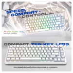 Cosmic Byte CB-GK-42 Phantom TKL Gasket Mechanical RGB Keyboard (White) - Image 2