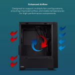 Zebronics ZEB-CORA Mid-Tower Gaming Cabinet Black - Image 2