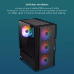 Zebronics ZEB-CORA Mid-Tower Gaming Cabinet Black - Image 5