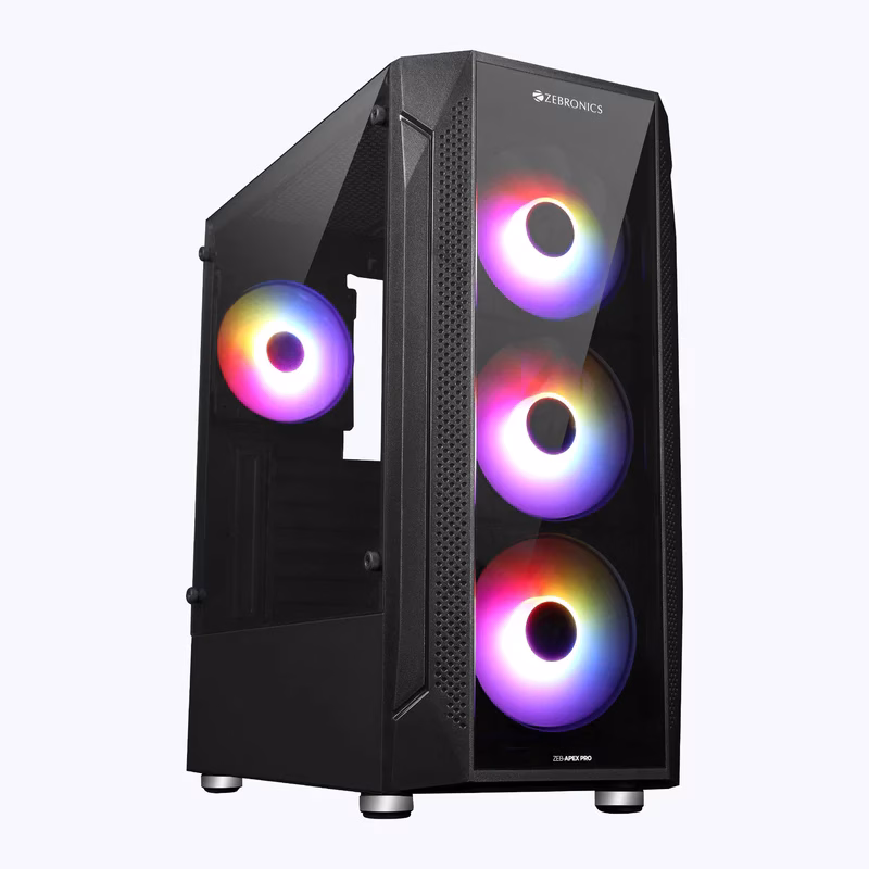 zebronics-apex-pro-premium-gaming-cabinet-black ZEBRONICS Apex Pro Premium Gaming Cabinet - Image 1