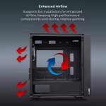 ZEBRONICS Zeb-Aegis mATX Gaming Cabinet Black - Image 4