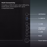 ZEBRONICS Zeb-Aegis mATX Gaming Cabinet Black - Image 3